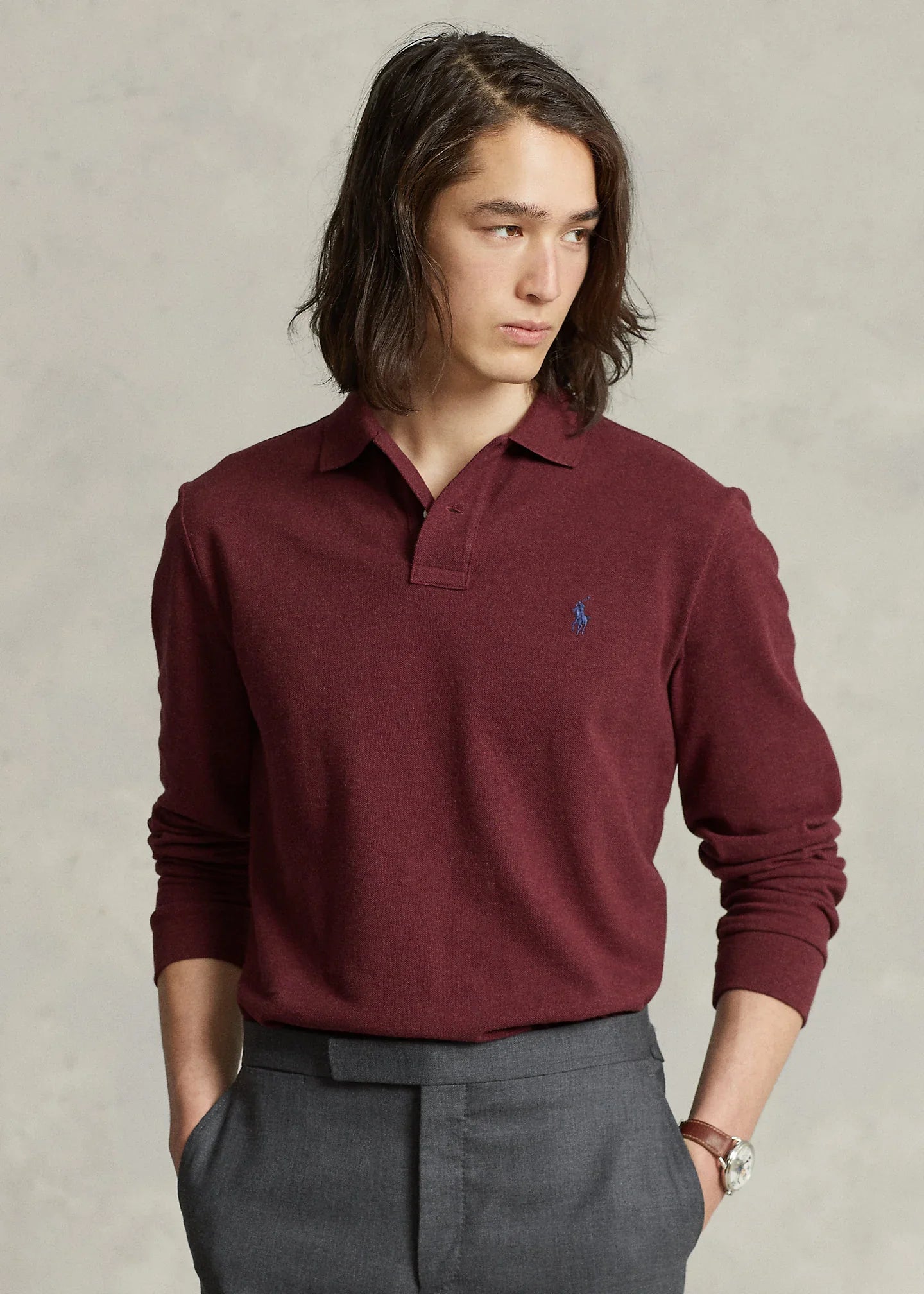 Polo Ralph Lauren Manga Larga wine