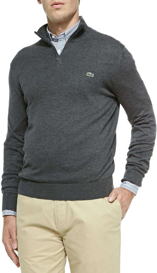 Sweater Lacoste 1/4 Dark Gray