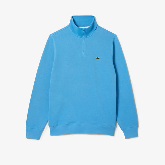 Sweater Lacoste 1/4 Azul Celeste