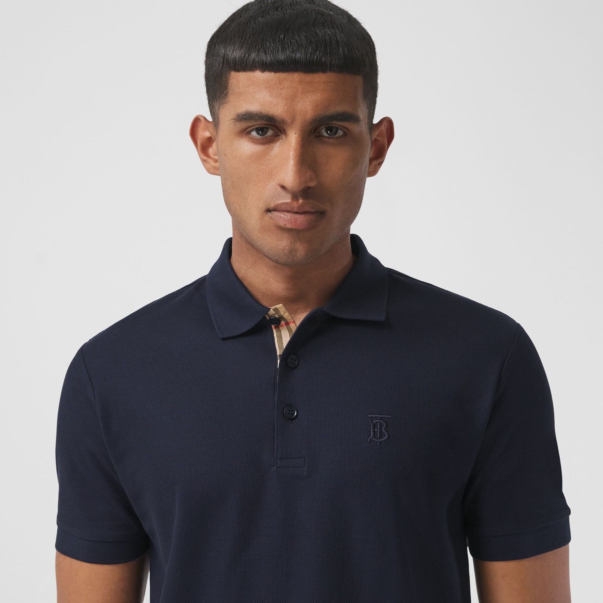 Burberry Polo Piqué Monogram Motif Navy - Store In Perú 