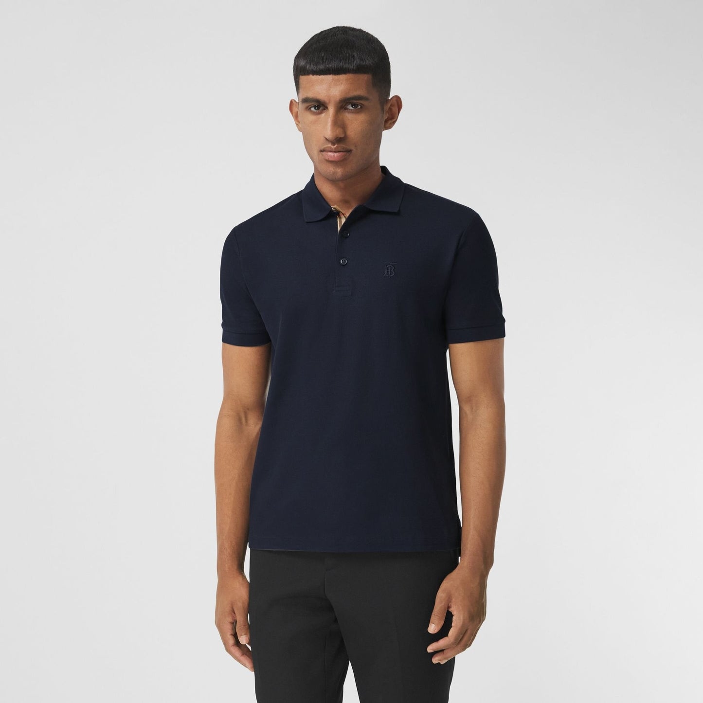 Burberry Polo Piqué Monogram Motif Navy - Store In Perú 