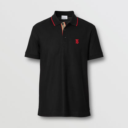 Burberry Polo Piqué Stripe Placket Negro - Store In Perú 