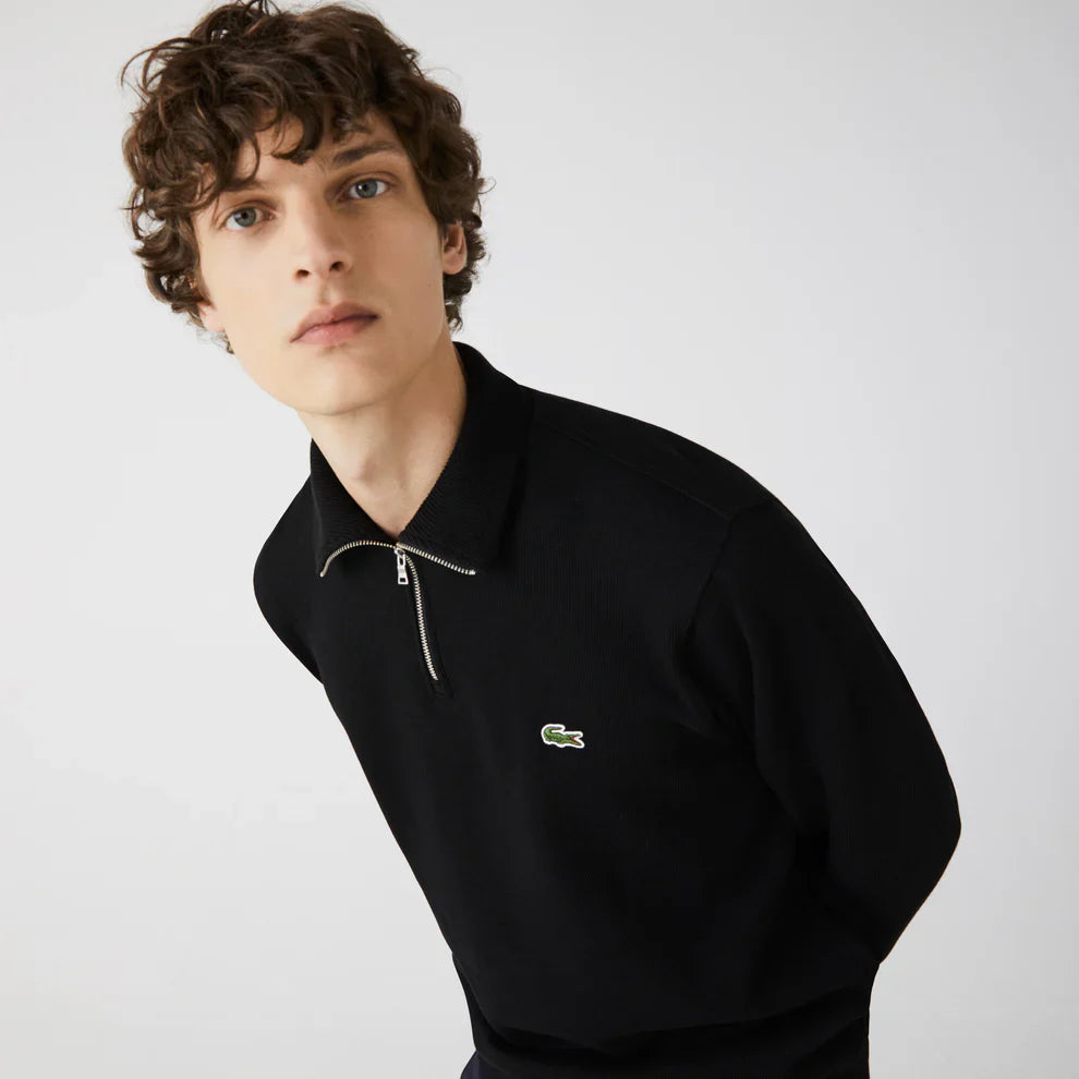 Sweater Lacoste 1/4 Negro