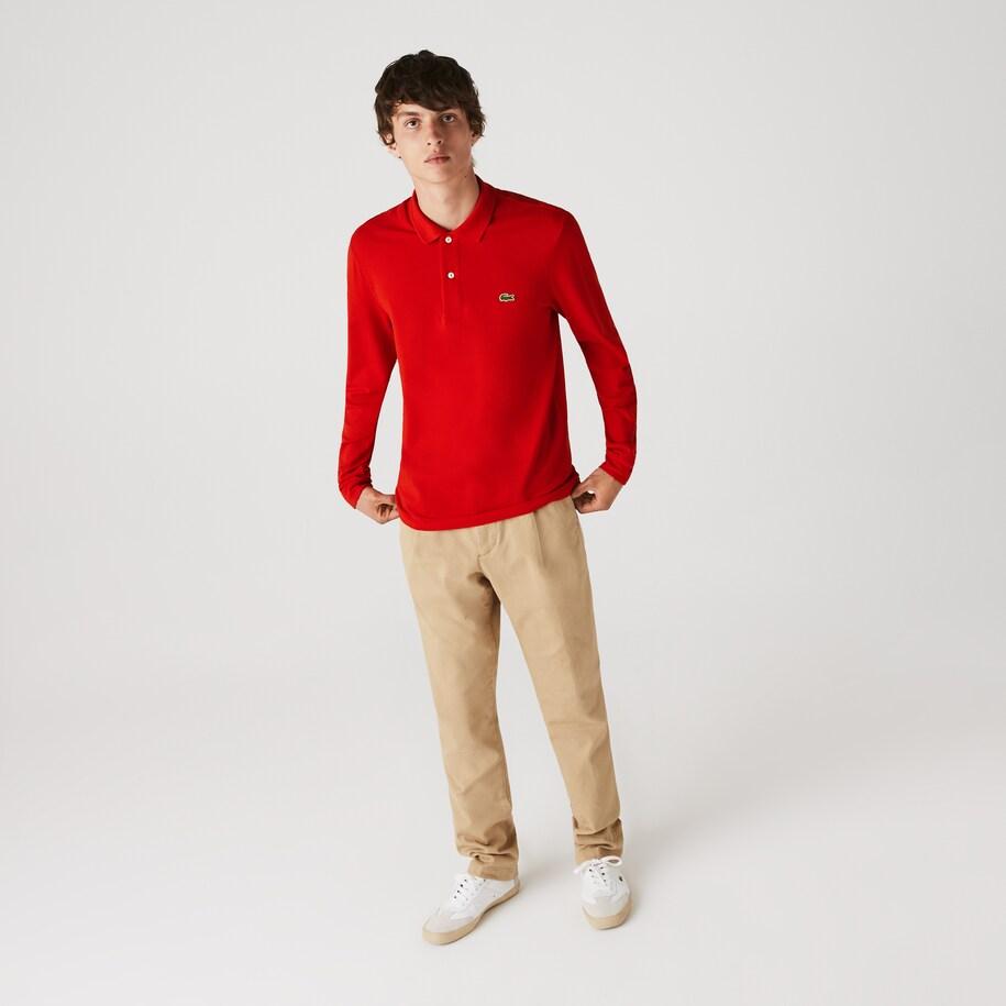 Lacoste Camisero Manga Larga Rojo - Store In Perú 