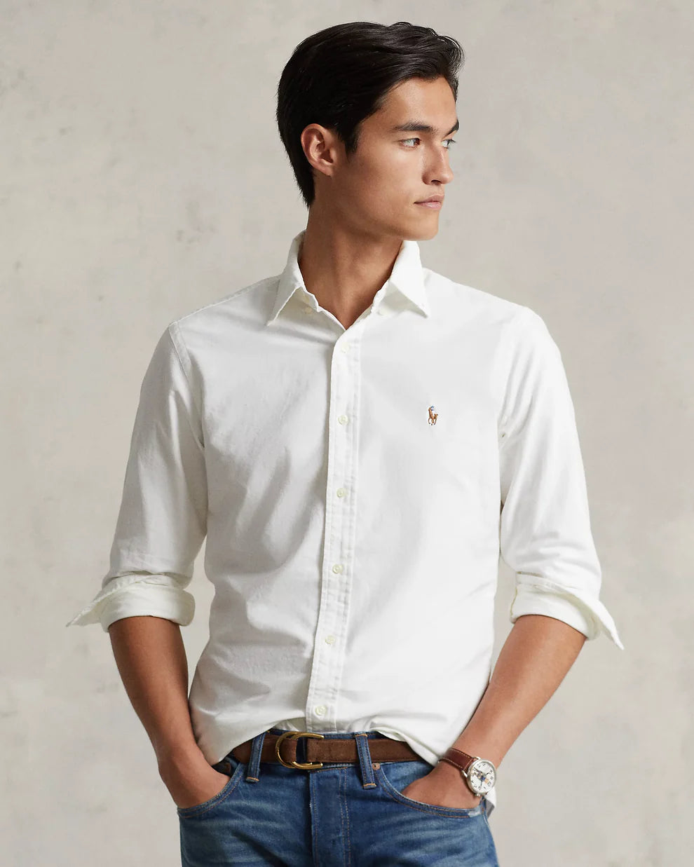 Camisa Polo Ralph Lauren Oxford Blanca